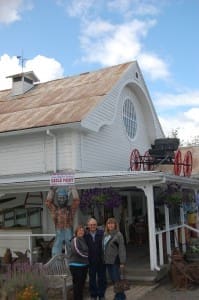 Outside the antique store