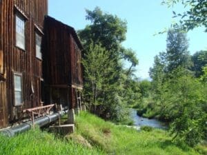 Butte Creek Mill Backside along the creek
